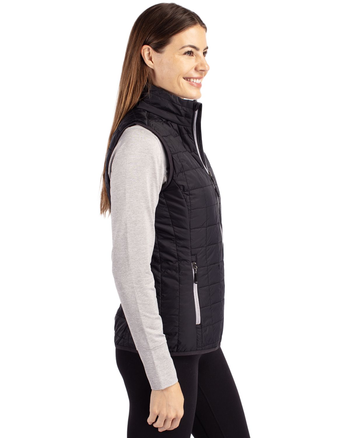 Cutter & Buck Women's Rainier Recycled Insulated Puffer Full Zip Vest-4