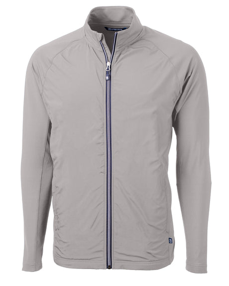 Cutter & Buck Men's Adapt Recycled Soft Knit Stretch Hybrid Full Zip Jacket-1