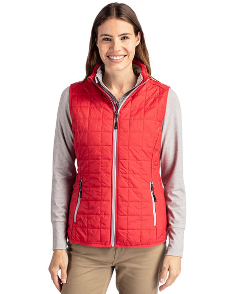 Cutter & Buck Women's Rainier Recycled Insulated Puffer Full Zip Vest-1