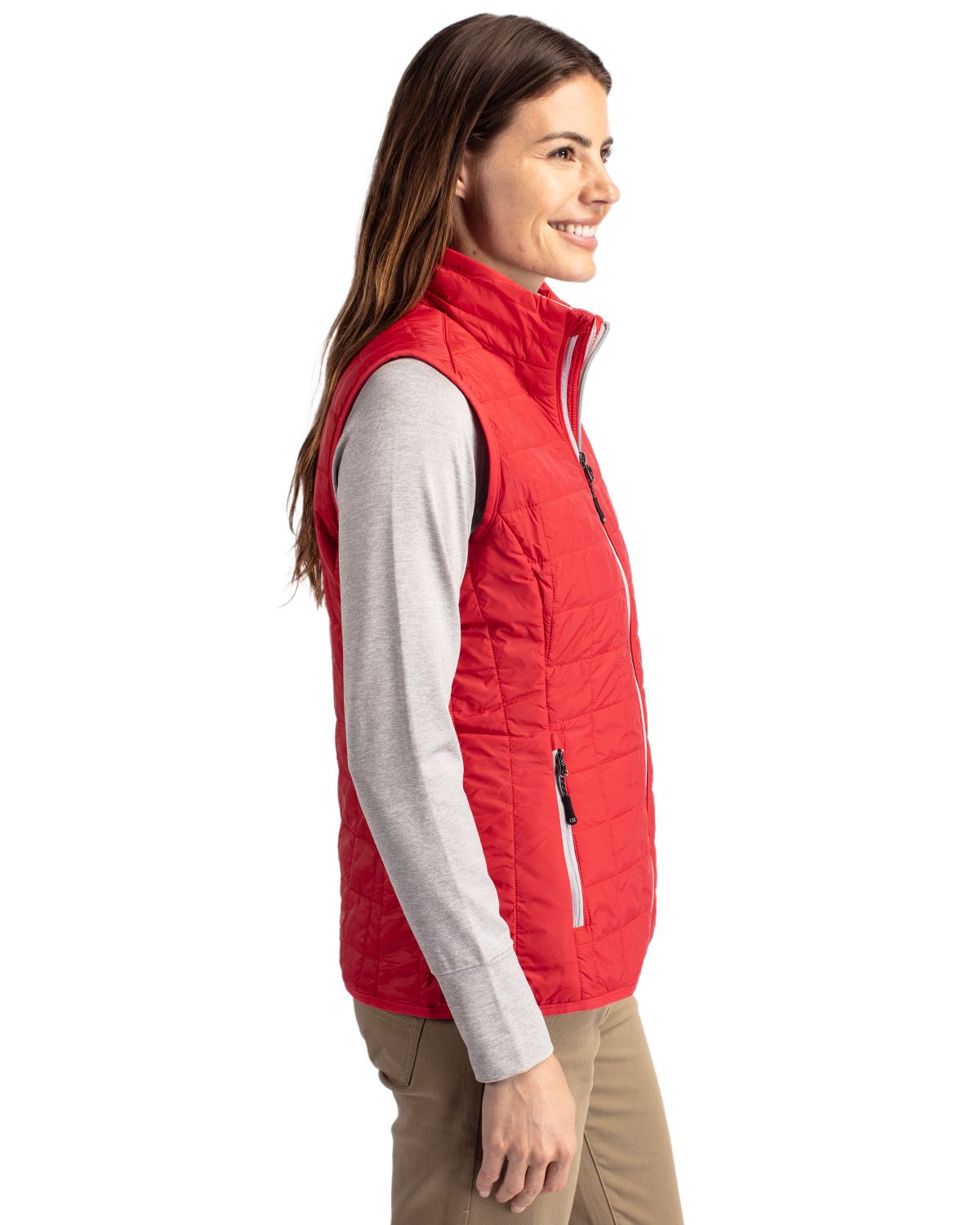 Cutter & Buck Women's Rainier Recycled Insulated Puffer Full Zip Vest-3