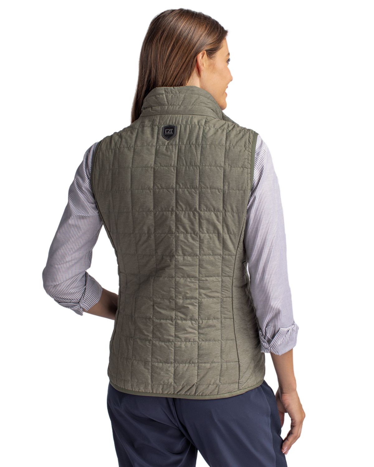 Cutter & Buck Women's Rainier Recycled Insulated Puffer Full Zip Vest-2