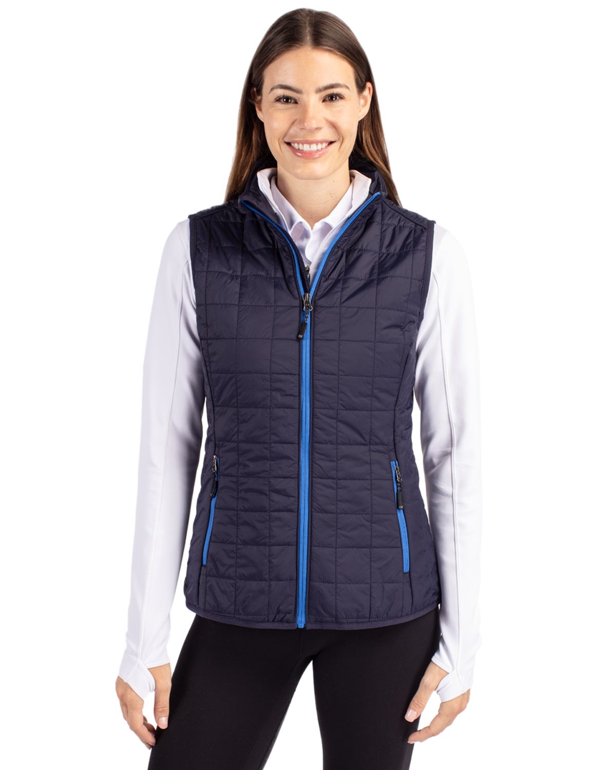 Cutter & Buck Women's Rainier Recycled Insulated Puffer Full Zip Vest-1