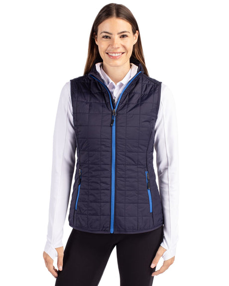 Cutter & Buck Women's Rainier Recycled Insulated Puffer Full Zip Vest-1