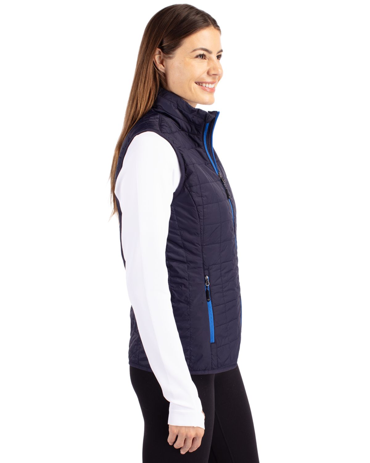 Cutter & Buck Women's Rainier Recycled Insulated Puffer Full Zip Vest-3