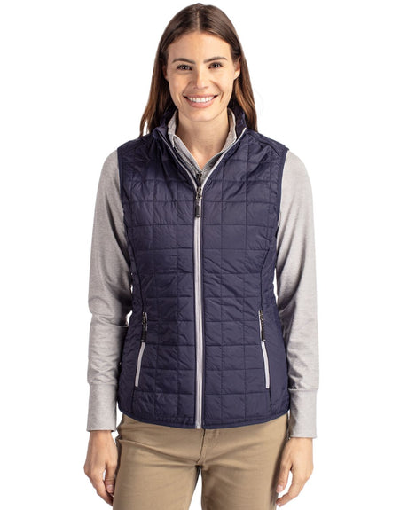 Cutter & Buck Women's Rainier Recycled Insulated Puffer Full Zip Vest-1
