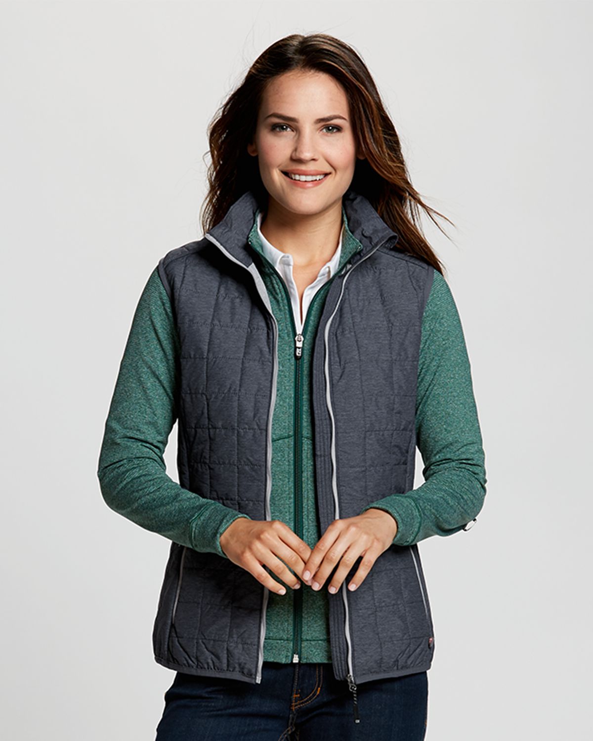 Cutter & Buck Women's Rainier Recycled Insulated Puffer Full Zip Vest-4