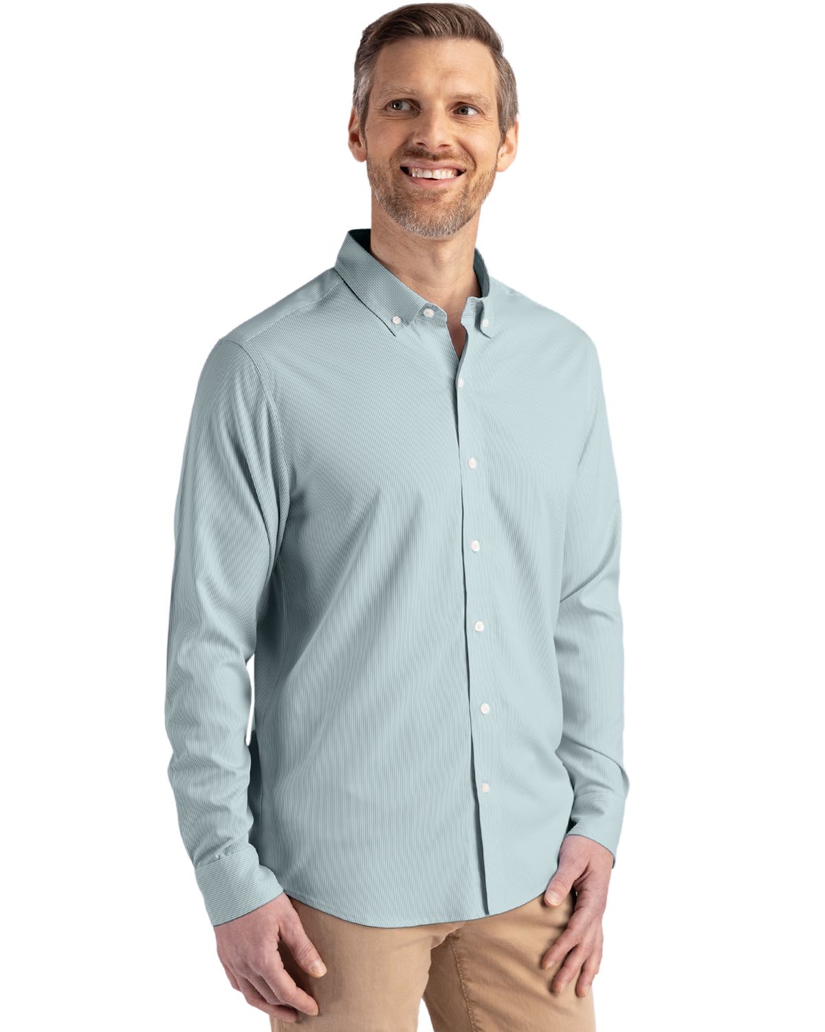Cutter & Buck Men's Skyline Big & Tall Long Sleeve Button Down Dress Shirt-4
