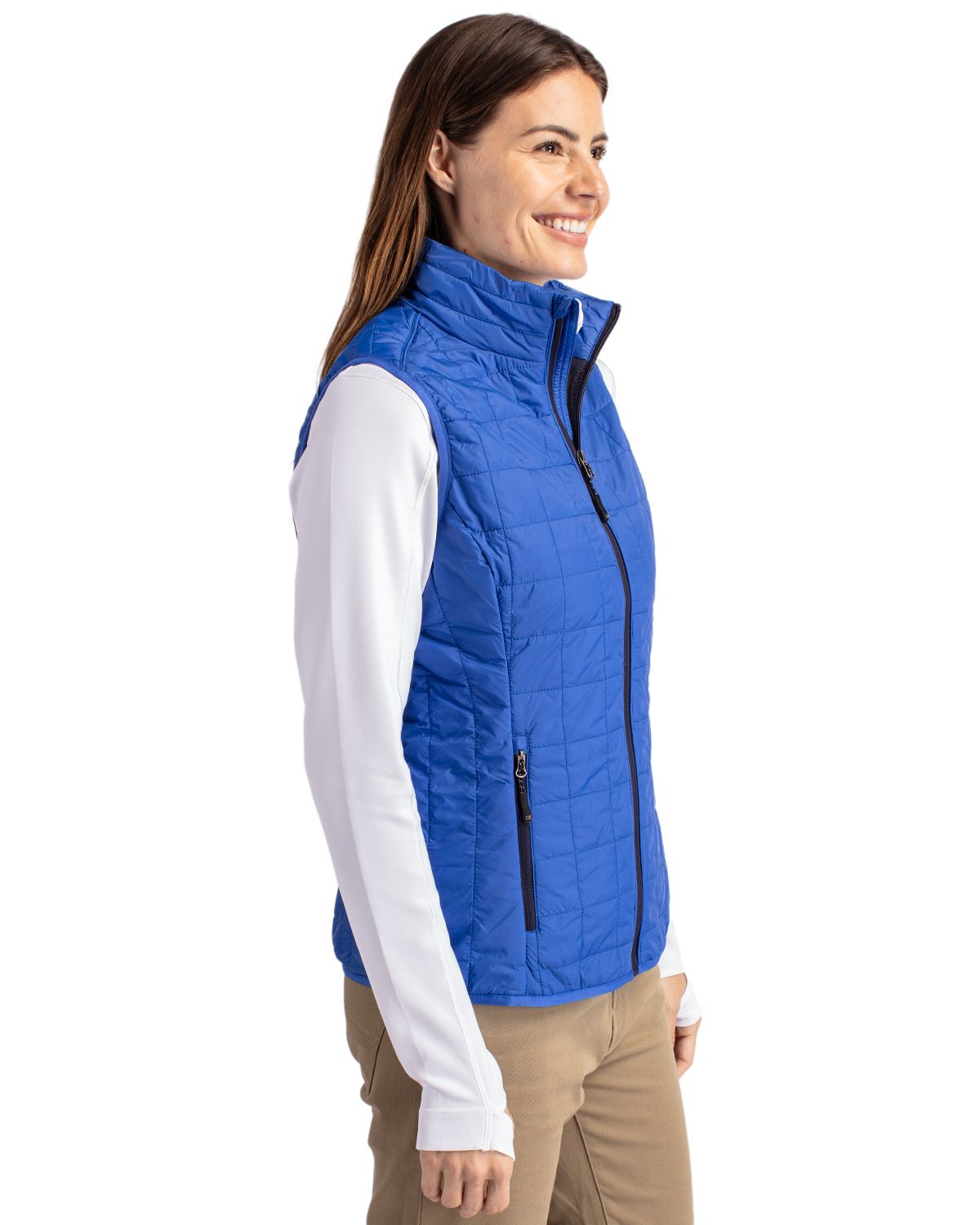 Cutter & Buck Women's Rainier Recycled Insulated Puffer Full Zip Vest-7
