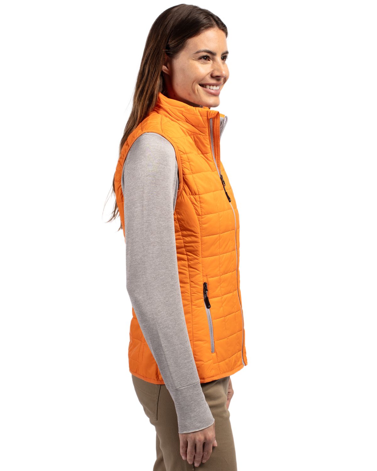 Cutter & Buck Women's Rainier Recycled Insulated Puffer Full Zip Vest-3
