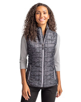 Cutter & Buck Women's Rainier Recycled Insulated Printed Puffer Full Zip Vest-6