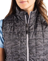 Cutter & Buck Women's Rainier Recycled Insulated Printed Puffer Full Zip Vest-12