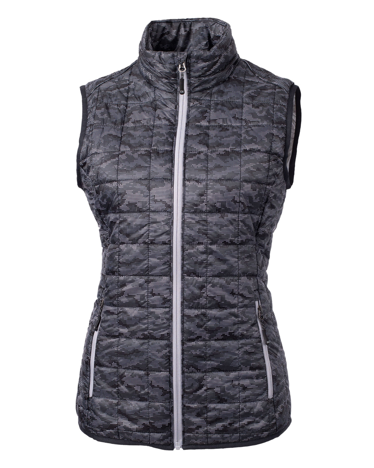 Cutter & Buck Women's Rainier Recycled Insulated Printed Puffer Full Zip Vest-13