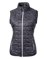Cutter & Buck Women's Rainier Recycled Insulated Printed Puffer Full Zip Vest-13