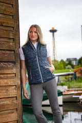 Cutter & Buck Women's Rainier Recycled Insulated Printed Puffer Full Zip Vest-4