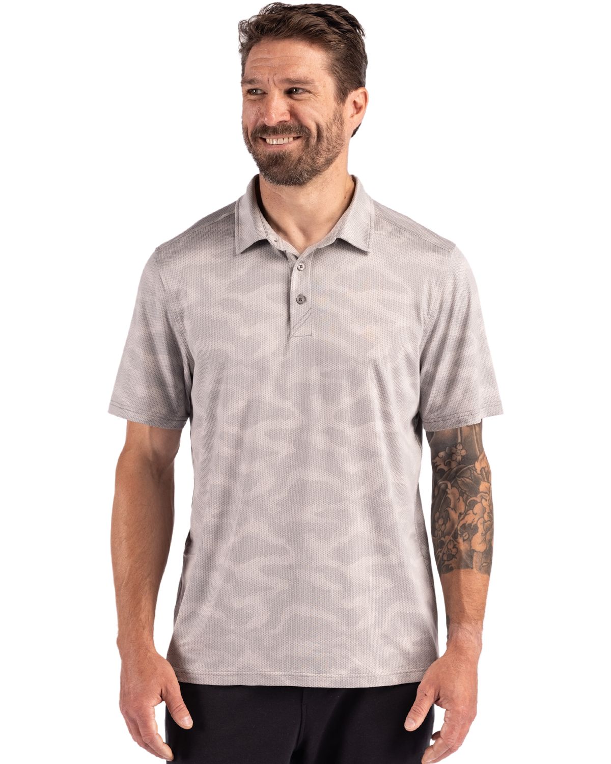 Cutter & Buck Men's Coastline Recycled Double Peached Camo Print Polo-1