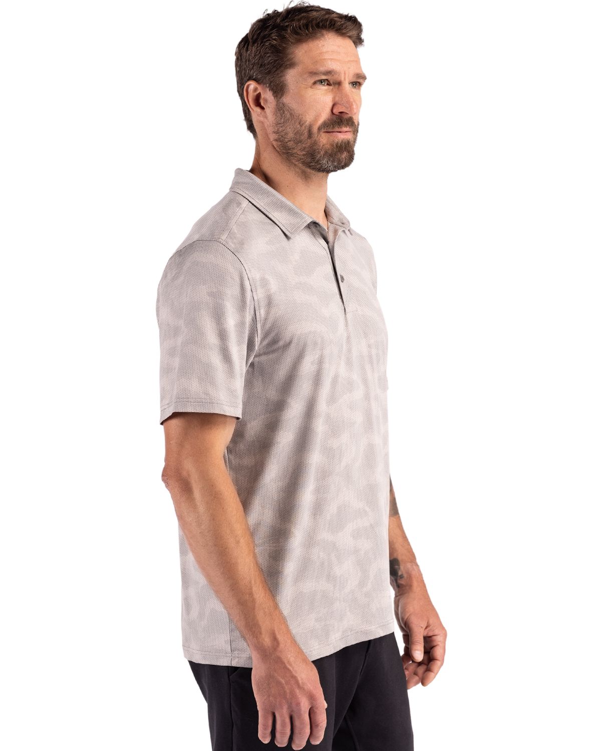Cutter & Buck Men's Coastline Recycled Double Peached Camo Print Polo-5