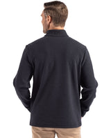 Cutter & Buck Men's Hunts Point Recycled Fleece Hybrid Snap Placket Pullover-3