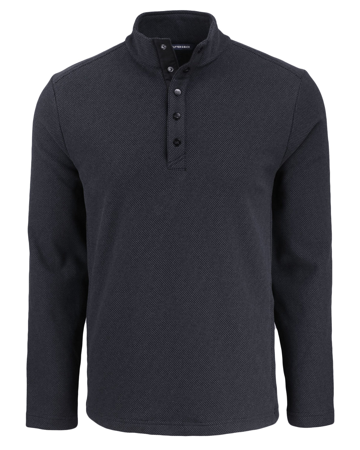 Cutter & Buck Men's Hunts Point Recycled Fleece Hybrid Snap Placket Pullover-9