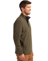 Cutter & Buck Men's Hunts Point Recycled Fleece Hybrid Snap Placket Pullover-3