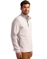 Cutter & Buck Men's Hunts Point Recycled Fleece Hybrid Snap Placket Pullover-3