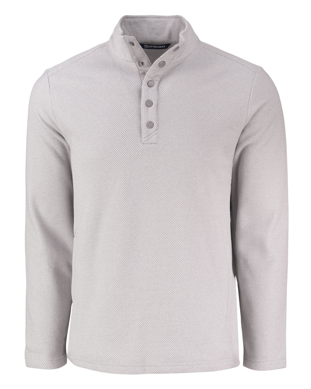 Cutter & Buck Men's Hunts Point Recycled Fleece Hybrid Snap Placket Pullover-4