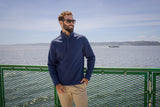 Cutter & Buck Men's Hunts Point Recycled Fleece Hybrid Snap Placket Pullover-6