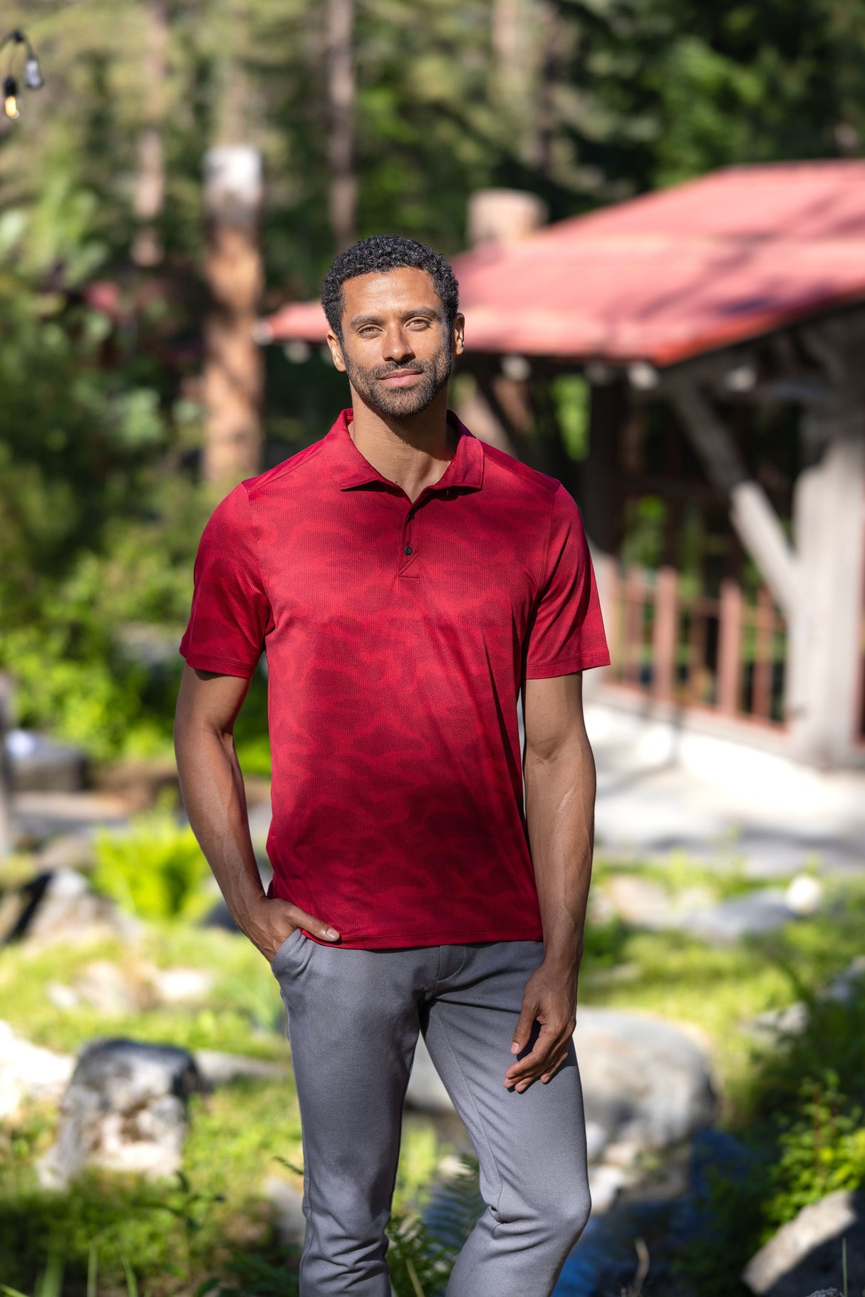 Cutter & Buck Men's Coastline Recycled Double Peached Camo Print Polo-7