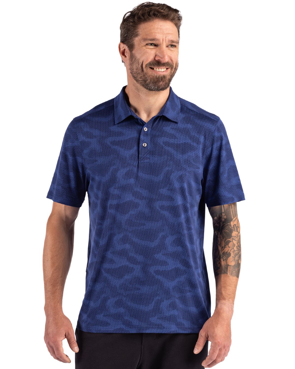 Cutter & Buck Men's Coastline Recycled Double Peached Camo Print Polo-2