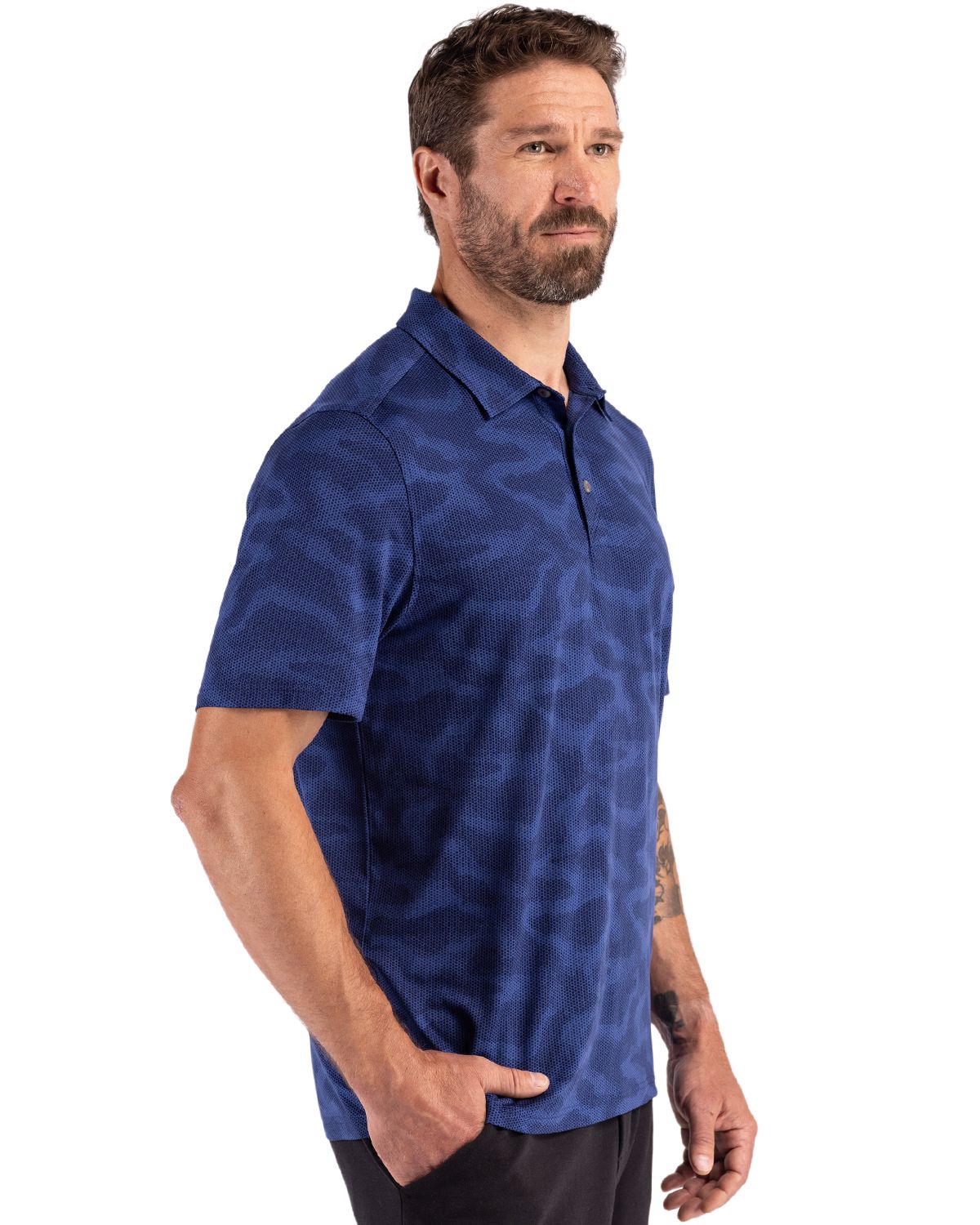 Cutter & Buck Men's Coastline Recycled Double Peached Camo Print Polo-4