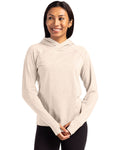 Cutter & Buck Women's Adapt Recycled Soft Knit Stretch Hooded Pullover Womens Apparel Sweatshirts & Fleece