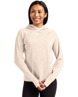 Cutter & Buck Women's Adapt Recycled Soft Knit Stretch Hooded Pullover Womens Apparel Sweatshirts & Fleece