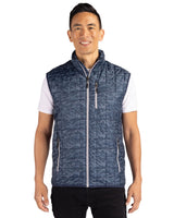 Cutter & Buck Men's Rainier Recycled Insulated Printed Puffer Full Zip Vest-4
