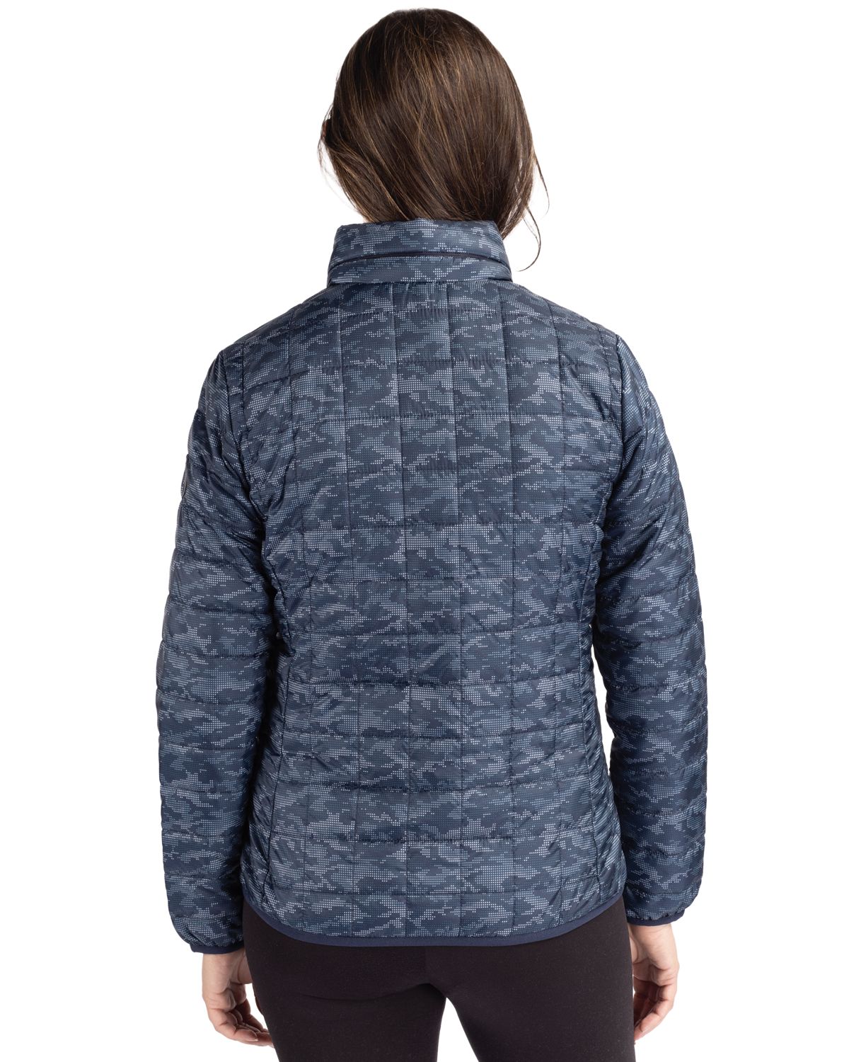 Cutter & Buck Women's Rainier Recycled Insulated Printed Puffer Full Zip Jacket-2
