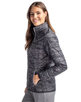 Cutter & Buck Women's Rainier Recycled Insulated Printed Puffer Full Zip Jacket-15