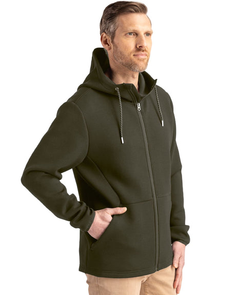Cutter & Buck Men's Roam Recycled Buttery-Soft Knit Full Zip Hooded Jacket-1