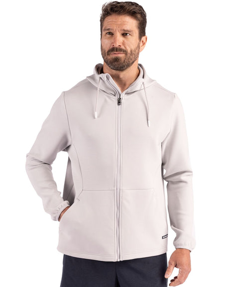 Cutter & Buck Men's Roam Recycled Buttery-Soft Knit Full Zip Hooded Jacket-1