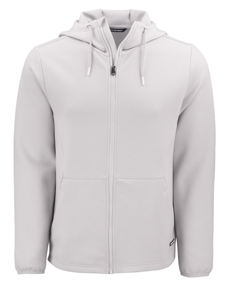Cutter & Buck Men's Roam Recycled Buttery-Soft Knit Full Zip Hooded Jacket-2