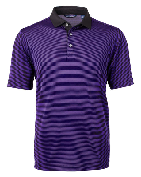 Cutter & Buck Men's Virtue Recycled Micro Stripe Featherlight Pique Polo-1