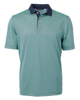 Cutter & Buck Men's Virtue Recycled Micro Stripe Featherlight Pique Polo-1