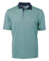 Cutter & Buck Men's Virtue Recycled Micro Stripe Featherlight Pique Polo-2