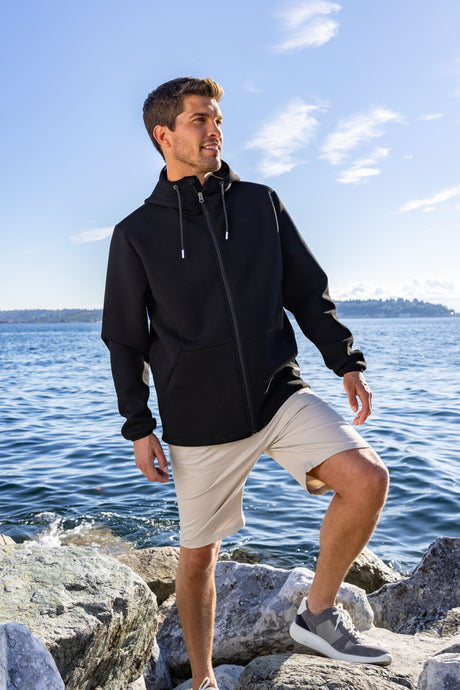 Cutter & Buck Men's Roam Recycled Buttery-Soft Knit Full Zip Hooded Jacket-1