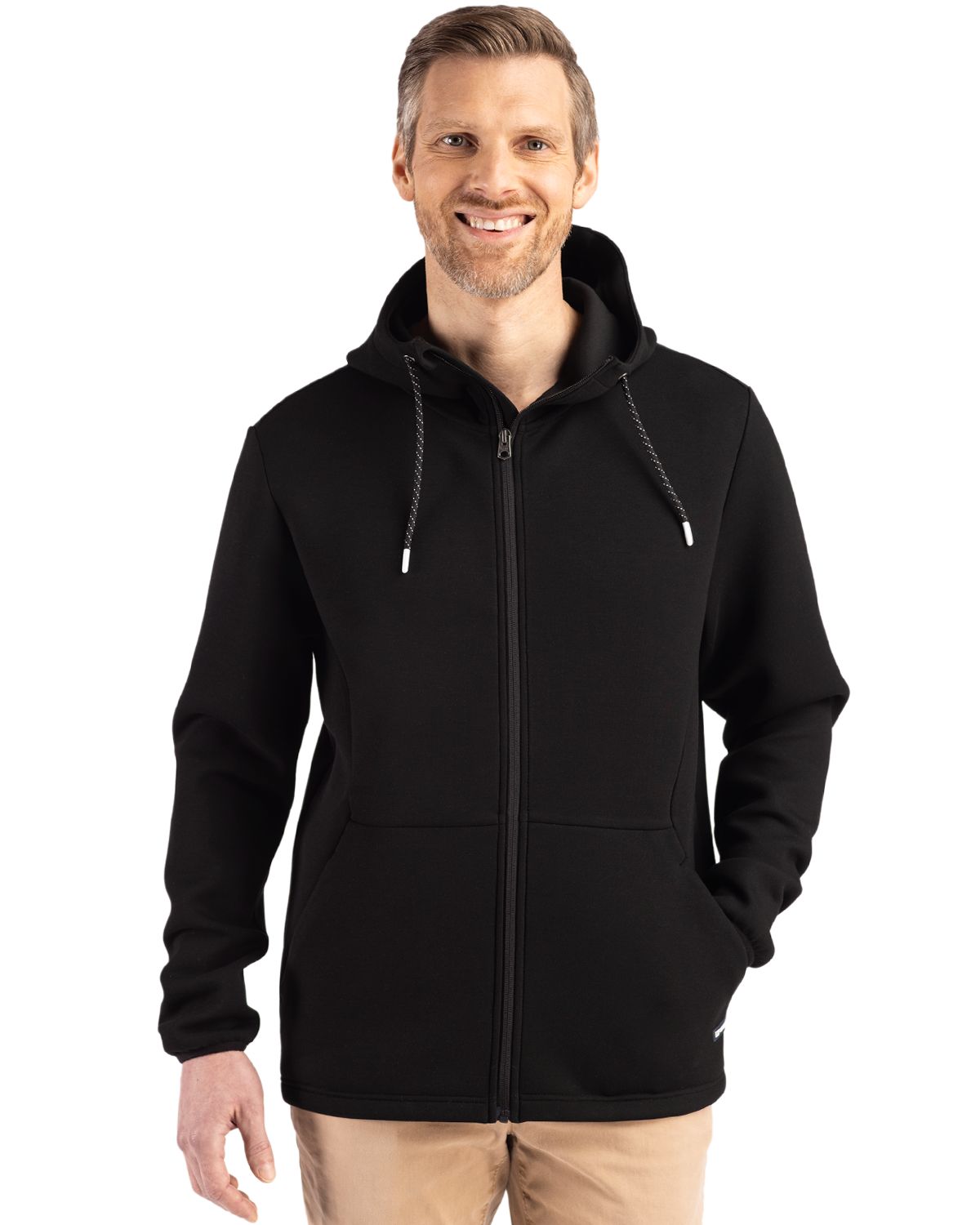 Cutter & Buck Men's Roam Recycled Buttery-Soft Knit Full Zip Hooded Jacket-3