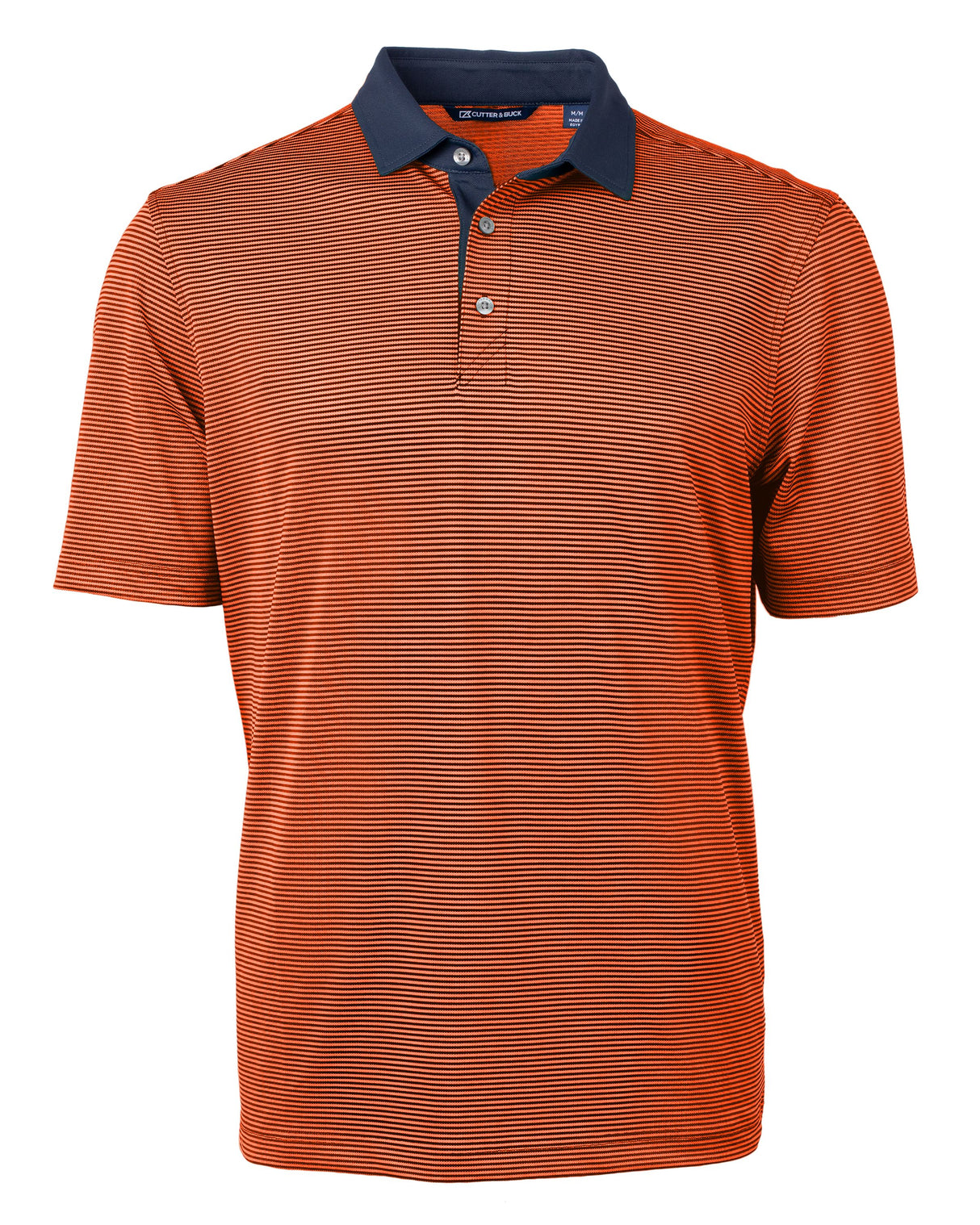 Cutter & Buck Men's Virtue Recycled Micro Stripe Featherlight Pique Polo-4