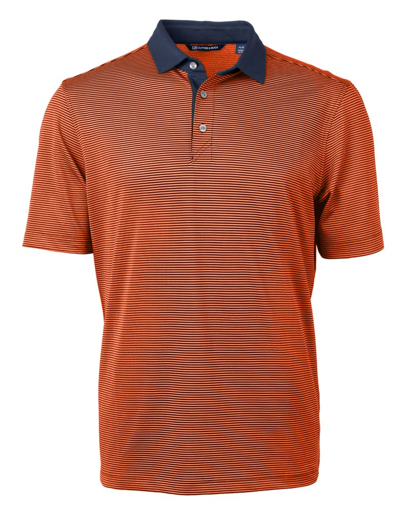 Cutter & Buck Men's Virtue Recycled Micro Stripe Featherlight Pique Polo-5