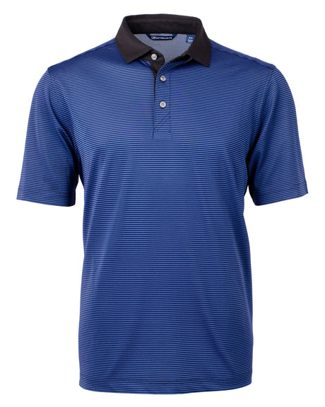 Cutter & Buck Men's Virtue Recycled Micro Stripe Featherlight Pique Polo-1