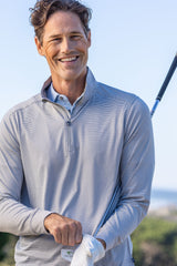 Cutter & Buck Men's Forge Recycled Double Stripe Four-Way Stretch Quarter Zip Pullover-2