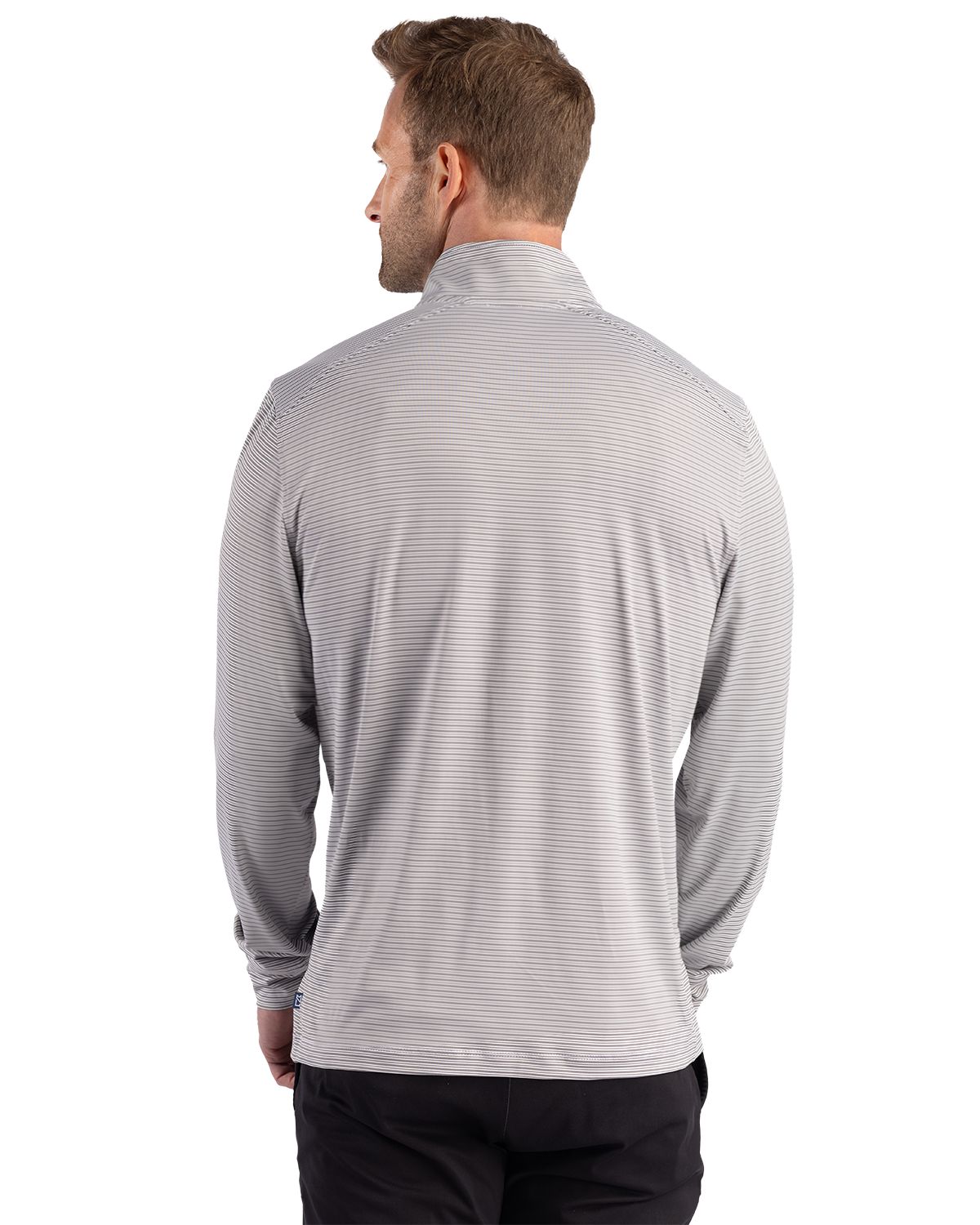 Cutter & Buck Men's Forge Recycled Double Stripe Four-Way Stretch Quarter Zip Pullover-4