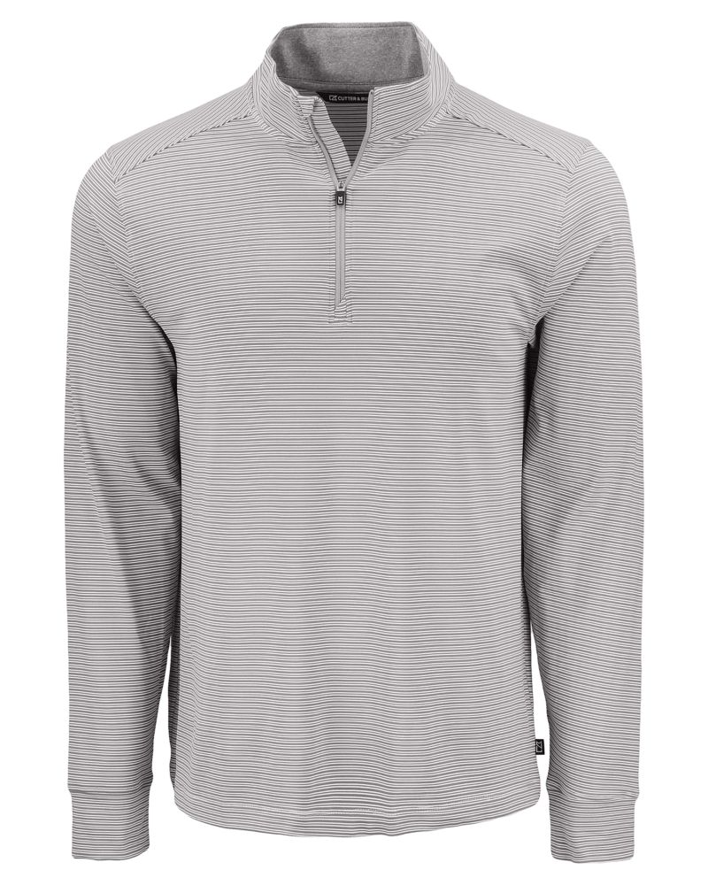 Cutter & Buck Men's Forge Recycled Double Stripe Four-Way Stretch Quarter Zip Pullover-8