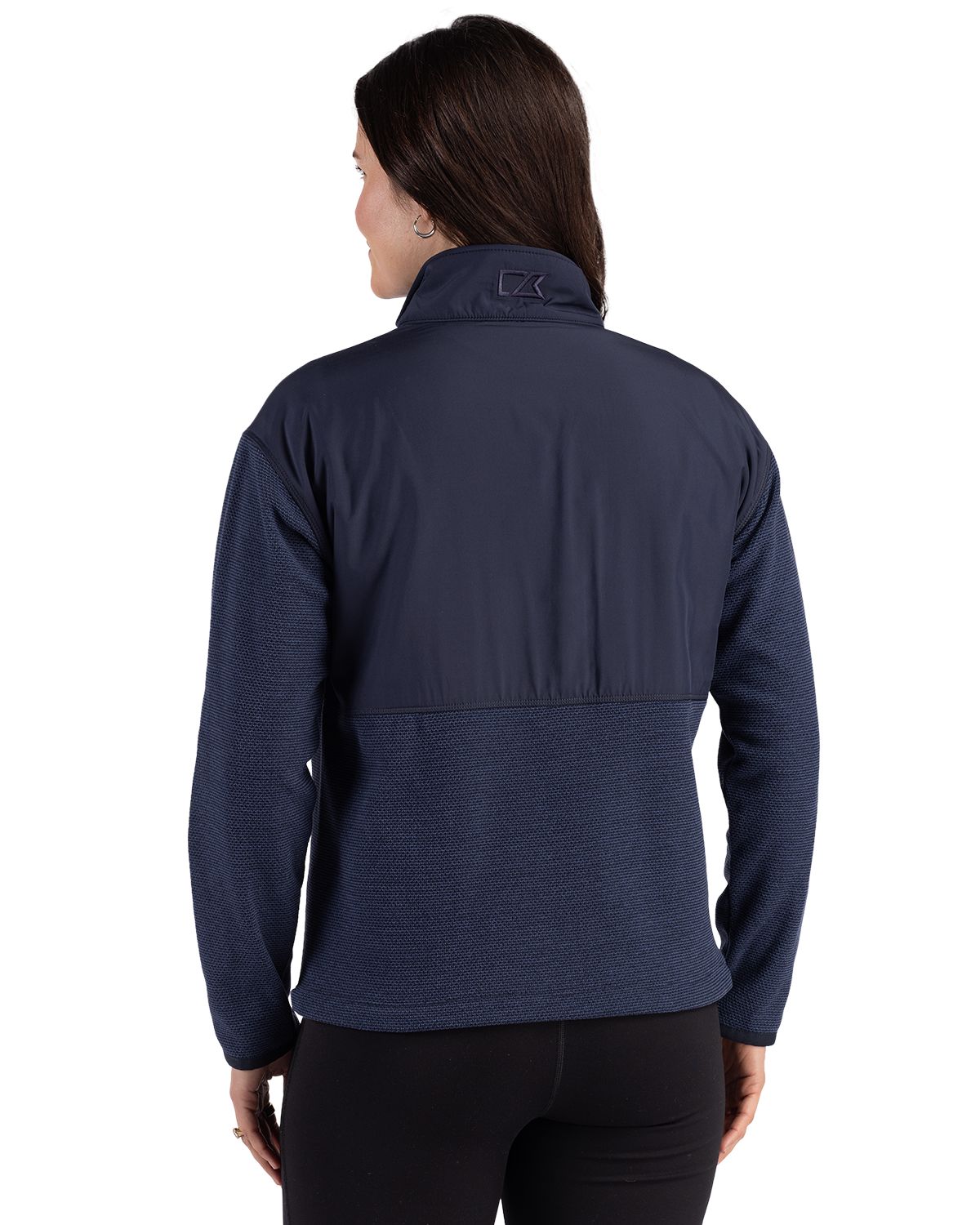 Cutter & Buck Women's Hunts Point Recycled Fleece Hybrid Full Zip Jacket-5