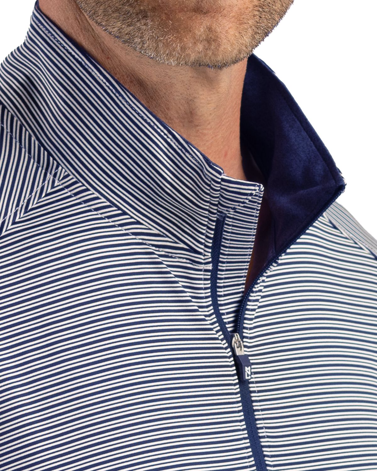 Cutter & Buck Men's Forge Recycled Double Stripe Four-Way Stretch Quarter Zip Pullover-8